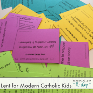 lent for modern catholic kids cards