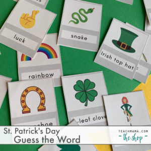 st. patrick's day word cards