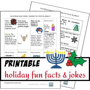 holiday fun fact and JOKE notes