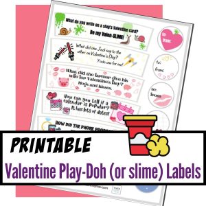 valentine's day play-doh (or slime!) labels