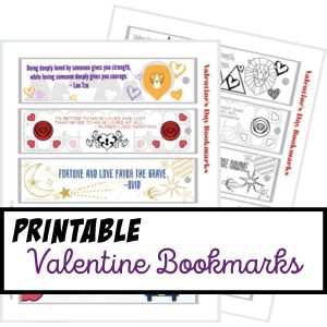 valentine's day bookmarks