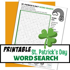 saint patrick's day word search