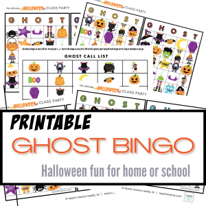 ghost bingo cards and title