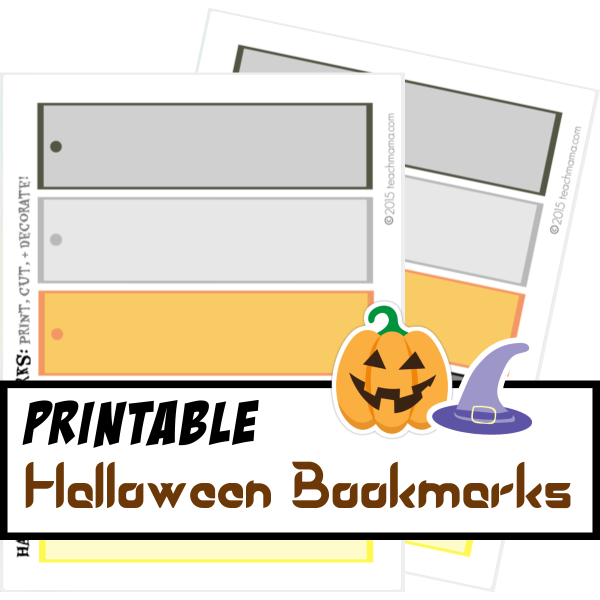 halloween bookmarks