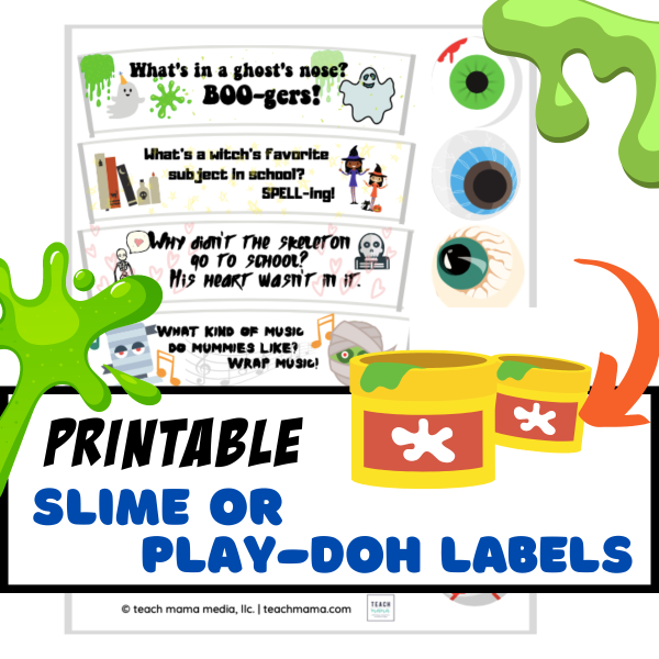 halloween slime labels