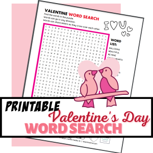 valentine word search